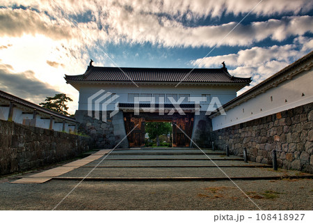 小田原城 二の丸 巨木と銅門の風景 108418927
