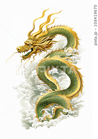 東洋の龍のイラストのイラスト素材 [108419670] - PIXTA