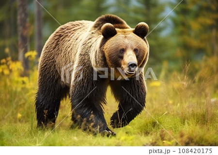 野生のヒグマ 野生のヒグマ 108420175
