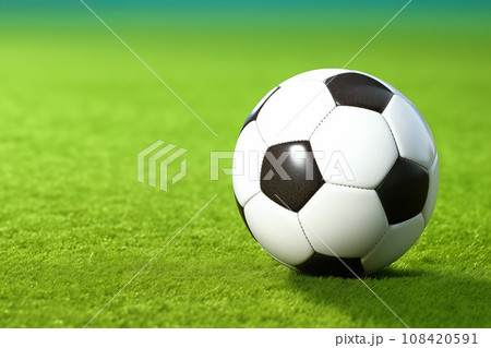 ピッチに置かれたサッカーボール ピッチに置かれたサッカーボール 108420591