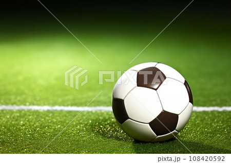 ピッチに置かれたサッカーボール ピッチに置かれたサッカーボール 108420592
