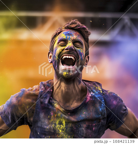 holi festival celebration dancer holi festival celebration dancer 108421139