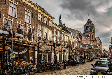 Cityscape of Amsterdam, old type buildings and channels Cityscape of Amsterdam, old type buildings and channels 108421426