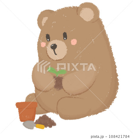 Crayon bear 108421784