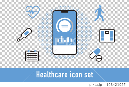 健康&ヘルスケアアイコン 健康&ヘルスケアアイコン 108421925