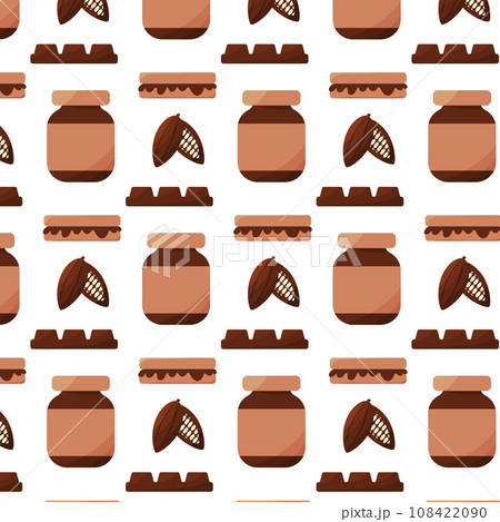 cocoa fruit chocolate toast with paste pattern 108422090