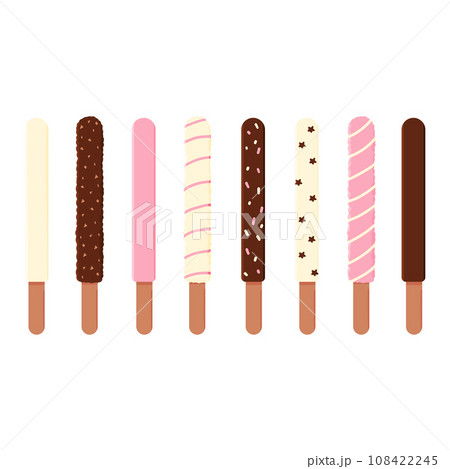chocolate sticks colored food eat holiday set chocolate sticks colored food eat holiday set 108422245