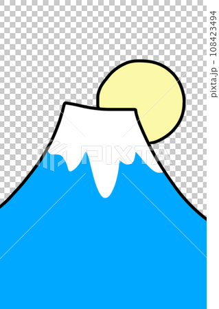 Mt. Fuji visible on a moonlit night 108423494