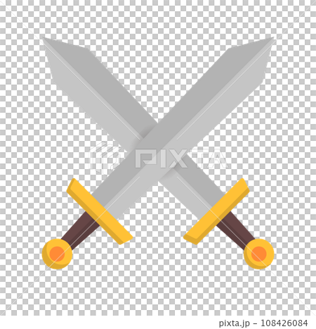 duels and battles. crossed swords. vector. 108426084