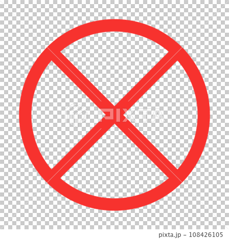 禁止アイコン。規制や制限のアイコン。ベクター。 108426105