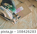 日曜大工でカットされた木材と丸ノコ 108426283