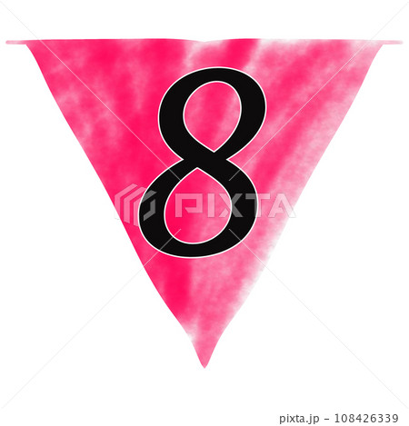 decorative triangle flags with number 108426339