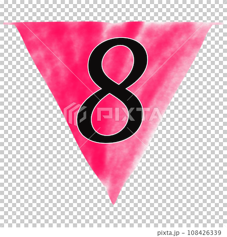 decorative triangle flags with number 108426339