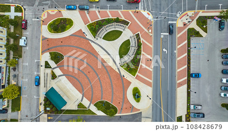 Straight down shot James Cultural Plaza aerial Straight down shot James Cultural Plaza aerial 108428679