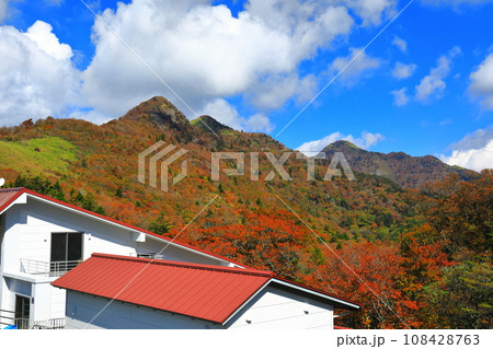 山荘しらさから見た瓶ヶ森の紅葉 108428763
