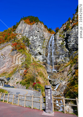 白山白川郷ホワイトロード ふくべの大滝 紅葉 白山白川郷ホワイトロード ふくべの大滝 紅葉 108429870