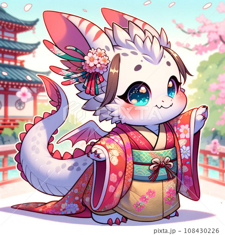 2024年新年の辰年イラスト画像 2024年新年の辰年イラスト画像 108430226