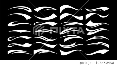 Set of simple tail swoosh underline calligraphy design 108430438