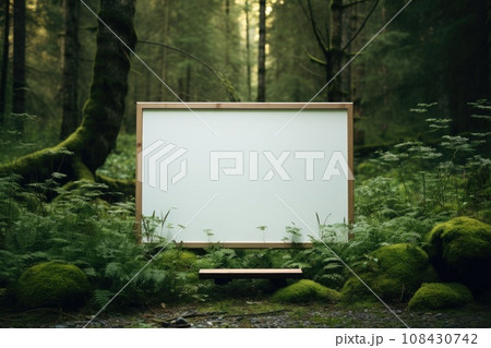 Picture frame blank screen for advertising. Generative AI 108430742