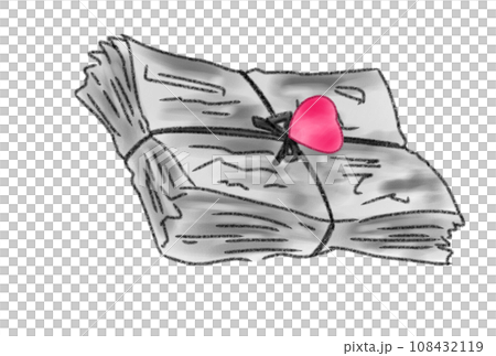 新聞紙のイラスト 新聞紙のイラスト 108432119