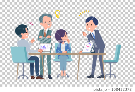 多人開會的商務場景。好印象。 108432378