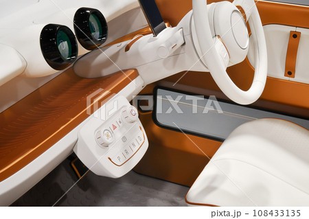 EVカーの運転席 108433135
