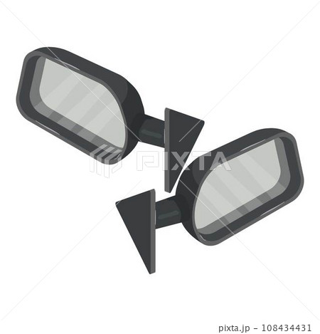 Car mirror icon. Isometric illustration of car mirror vector icon for web Car mirror icon. Isometric illustration of car mirror vector icon for web 108434431