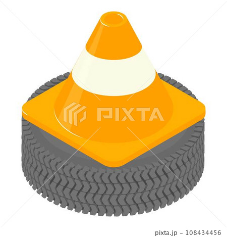 Car racing icon. Isometric illustration of car racing vector icon for web Car racing icon. Isometric illustration of car racing vector icon for web 108434456