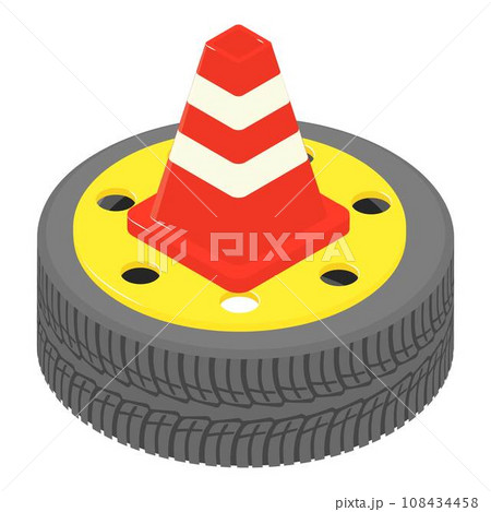 Traffic symbol icon. Isometric illustration of traffic symbol vector icon for web Traffic symbol icon. Isometric illustration of traffic symbol vector icon for web 108434458