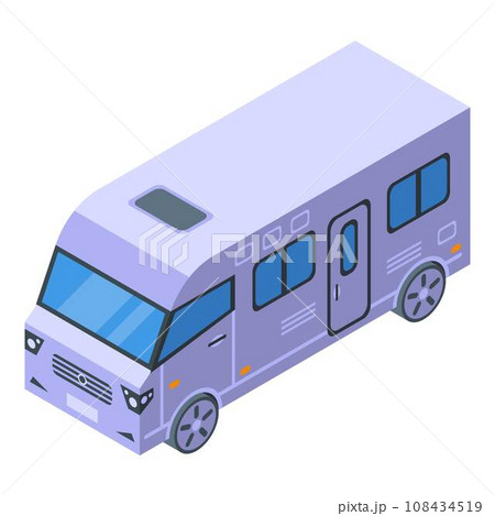 Travel motorhome icon. Isometric of travel motorhome vector icon for web design isolated on white background Travel motorhome icon. Isometric of travel motorhome vector icon for web design isolated on white background 108434519