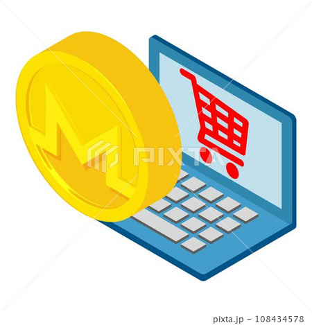 Monero payment icon. Isometric illustration of monero payment vector icon for web 108434578