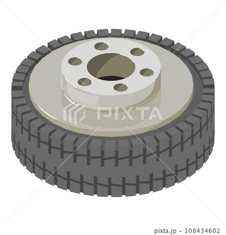 Car wheel icon. Isometric illustration of car wheel vector icon for web 108434602