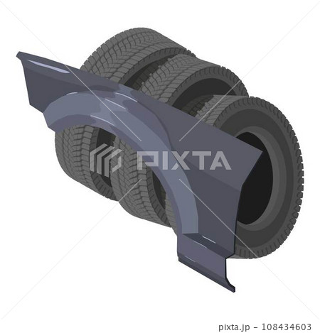 Automobile part icon. Isometric illustration of automobile part vector icon for web 108434603