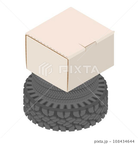 Winter tire icon. Isometric illustration of winter tire vector icon for web Winter tire icon. Isometric illustration of winter tire vector icon for web 108434644