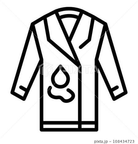 Coat repair icon. Outline coat repair vector icon for web design isolated on white background 108434723