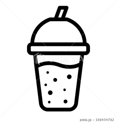 Smoothie icon. Outline smoothie vector icon for web design isolated on white background 108434782