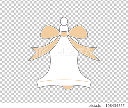 Christmas bell with elegant ribbon 108434835