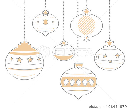 シンプルでかわいいクリスマスオーナメント シンプルでかわいいクリスマスオーナメント 108434879