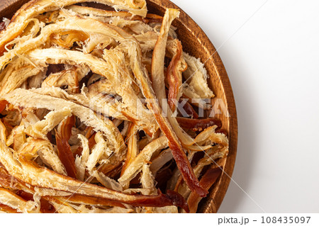 Pastry butter squid on white background 108435097