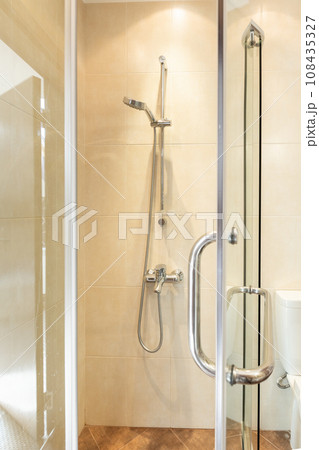 Bathroom interior with shower cabin Bathroom interior with shower cabin 108435327