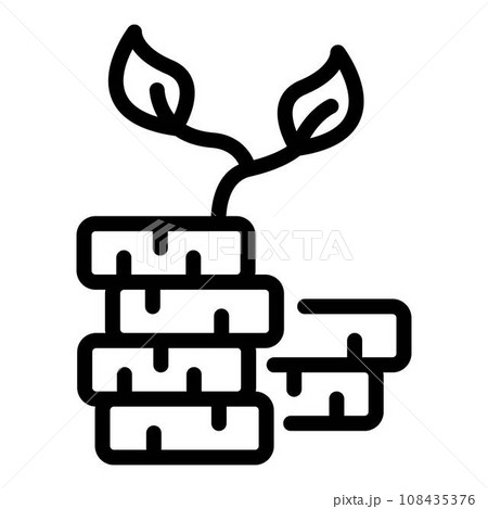 Money profit icon. Outline money profit vector icon for web design isolated on white background 108435376