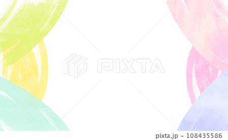 カラフルなブラシで描いた虹色の背景素材 カラフルなブラシで描いた虹色の背景素材 108435586