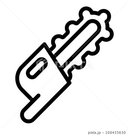 Engine electric saw icon. Outline engine electric saw vector icon for web design isolated on white background 108435630