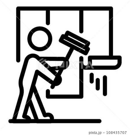 Paper agitation icon. Outline paper agitation vector icon for web design isolated on white background 108435707