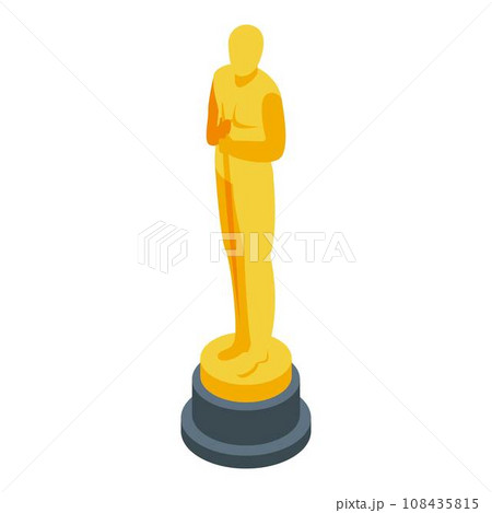 Cinema oscar icon. Isometric of cinema oscar vector icon for web design isolated on white background Cinema oscar icon. Isometric of cinema oscar vector icon for web design isolated on white background 108435815