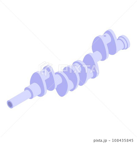 Car crankshaft icon. Isometric of car crankshaft vector icon for web design isolated on white background Car crankshaft icon. Isometric of car crankshaft vector icon for web design isolated on white background 108435845