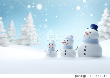 雪だるま-1（3D） 108435917