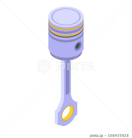 Car motor piston icon. Isometric of car motor piston vector icon for web design isolated on white background Car motor piston icon. Isometric of car motor piston vector icon for web design isolated on white background 108435928