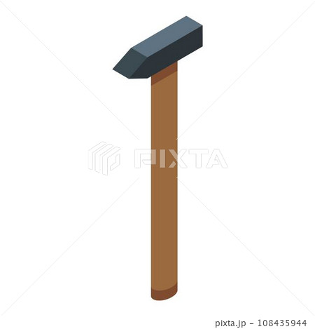 Car mechanic hammer icon. Isometric of car mechanic hammer vector icon for web design isolated on white background 108435944