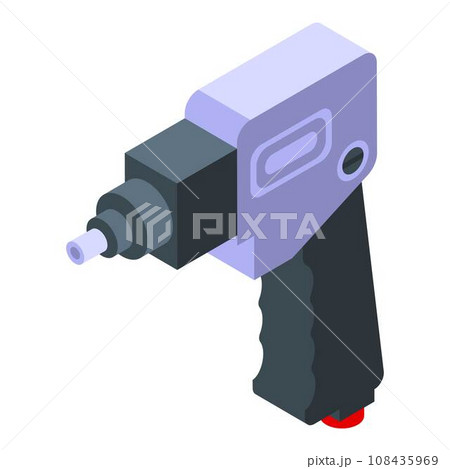 Car mechanic tool gun icon. Isometric of car mechanic tool gun vector icon for web design isolated on white background 108435969